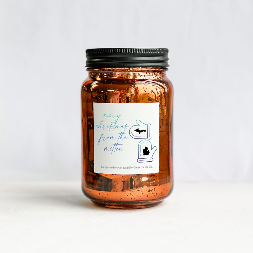 16 oz Glimmery Speckled Pint Jar Candles - Winter Collection