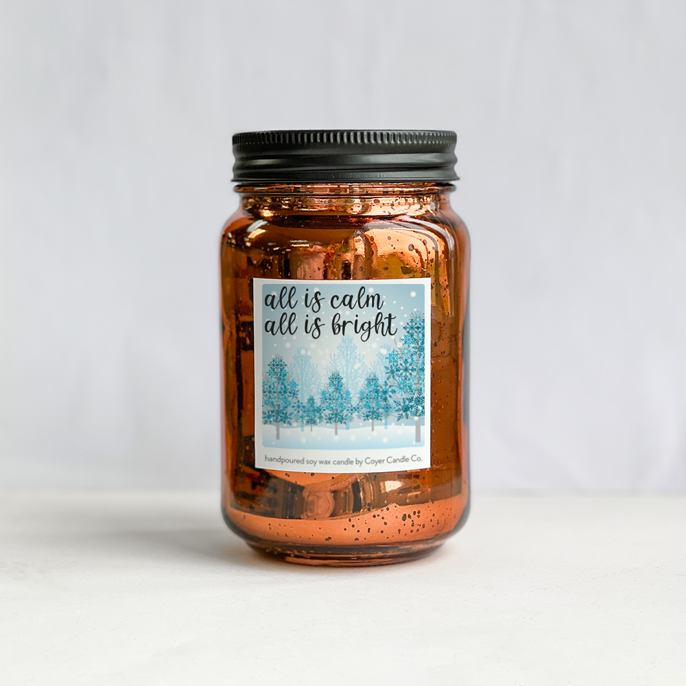 16 oz Glimmery Speckled Pint Jar Candles - Winter Collection