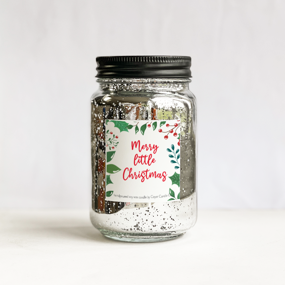 16 oz Glimmery Speckled Pint Jar Candles - Winter Collection