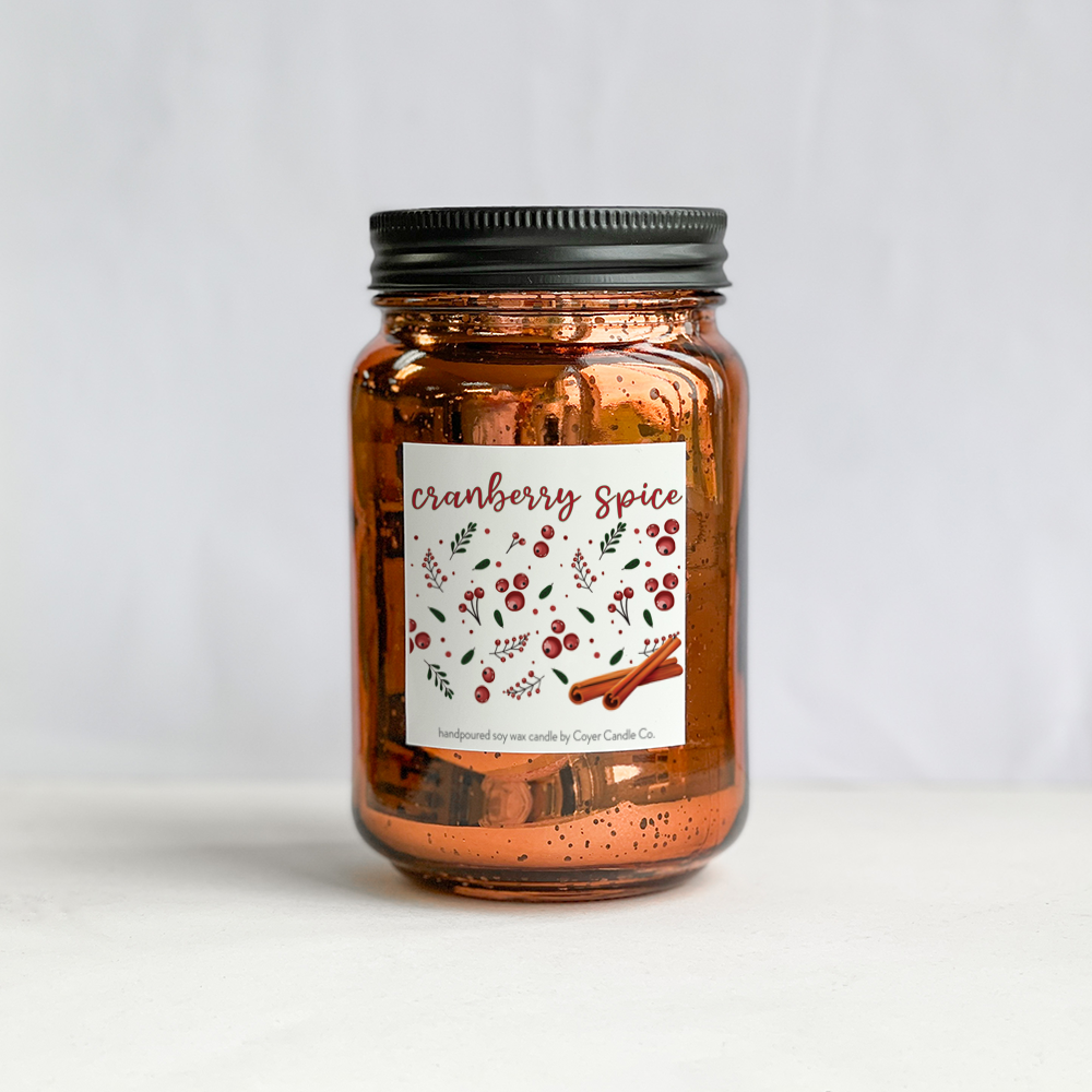 16 oz Glimmery Speckled Pint Jar Candles - Winter Collection