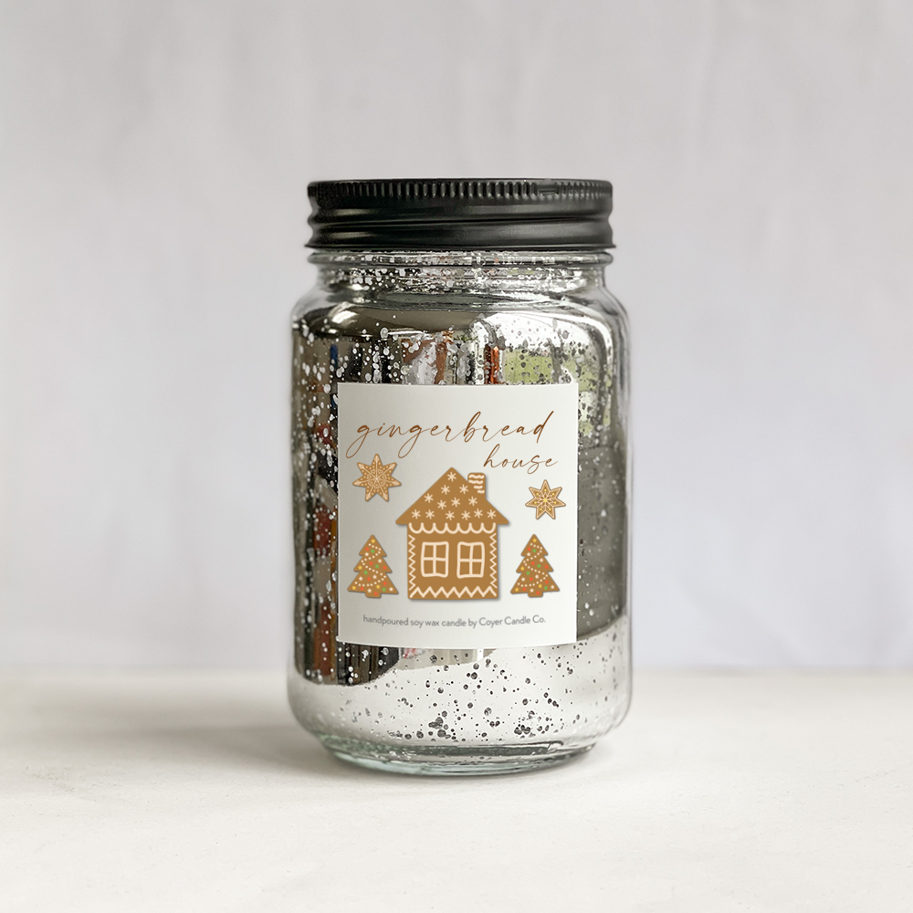 16 oz Glimmery Speckled Pint Jar Candles - Winter Collection