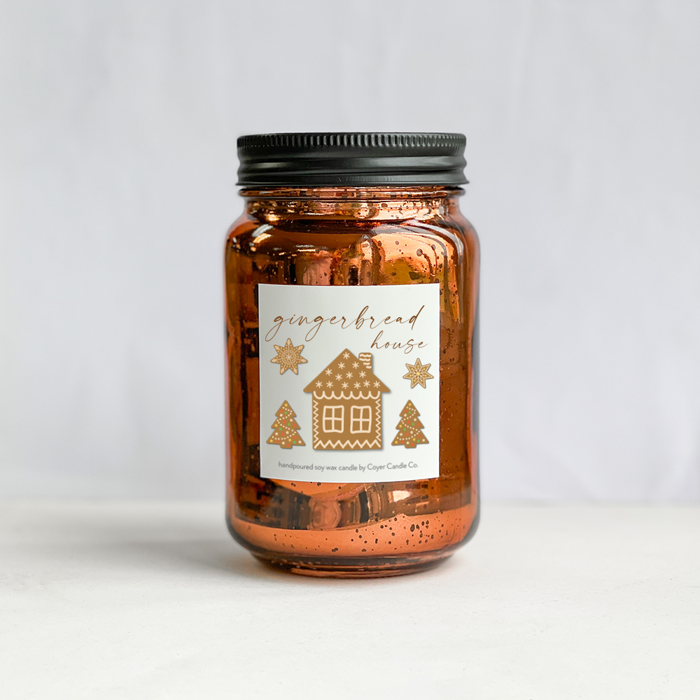 16 oz Glimmery Speckled Pint Jar Candles - Winter Collection