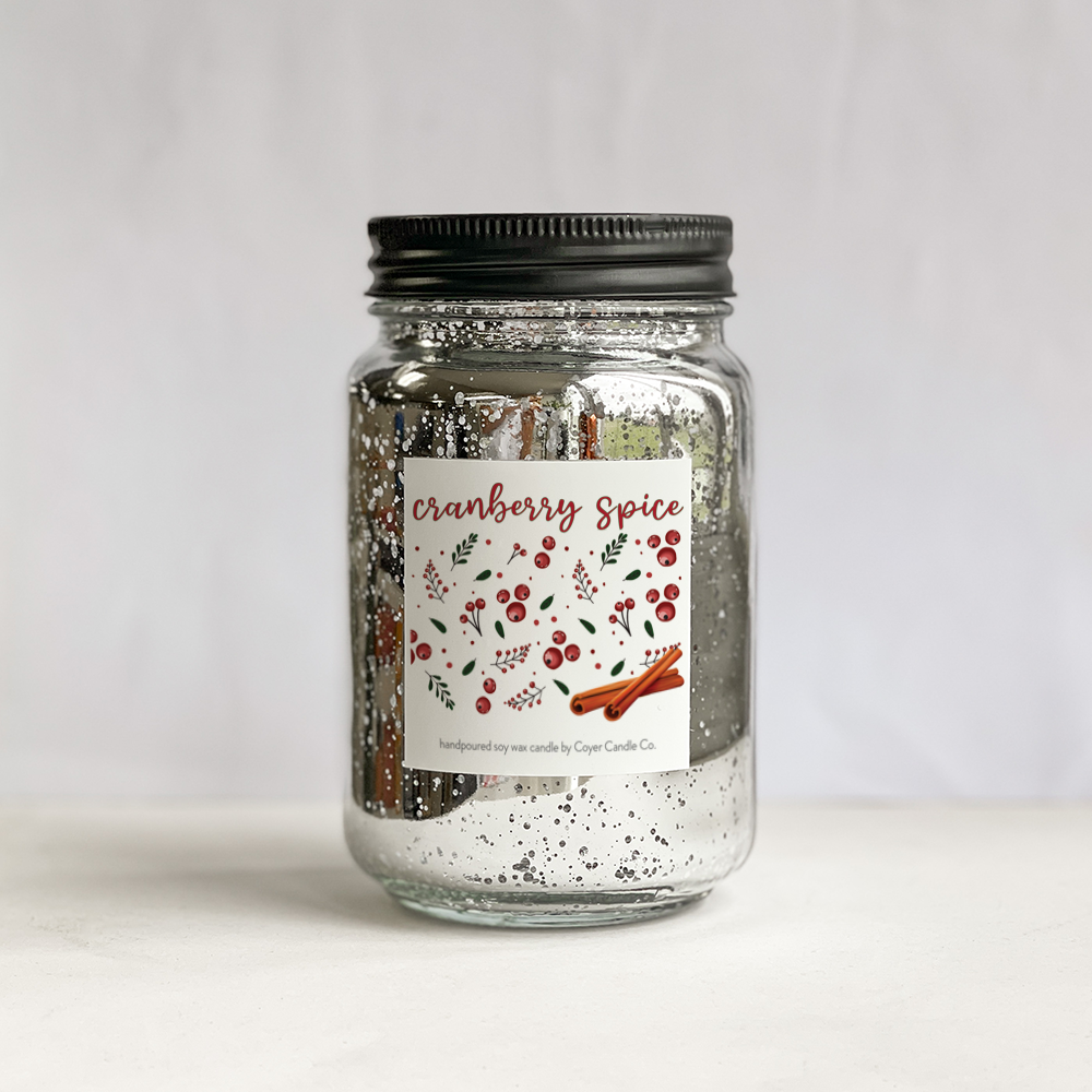16 oz Glimmery Speckled Pint Jar Candles - Winter Collection
