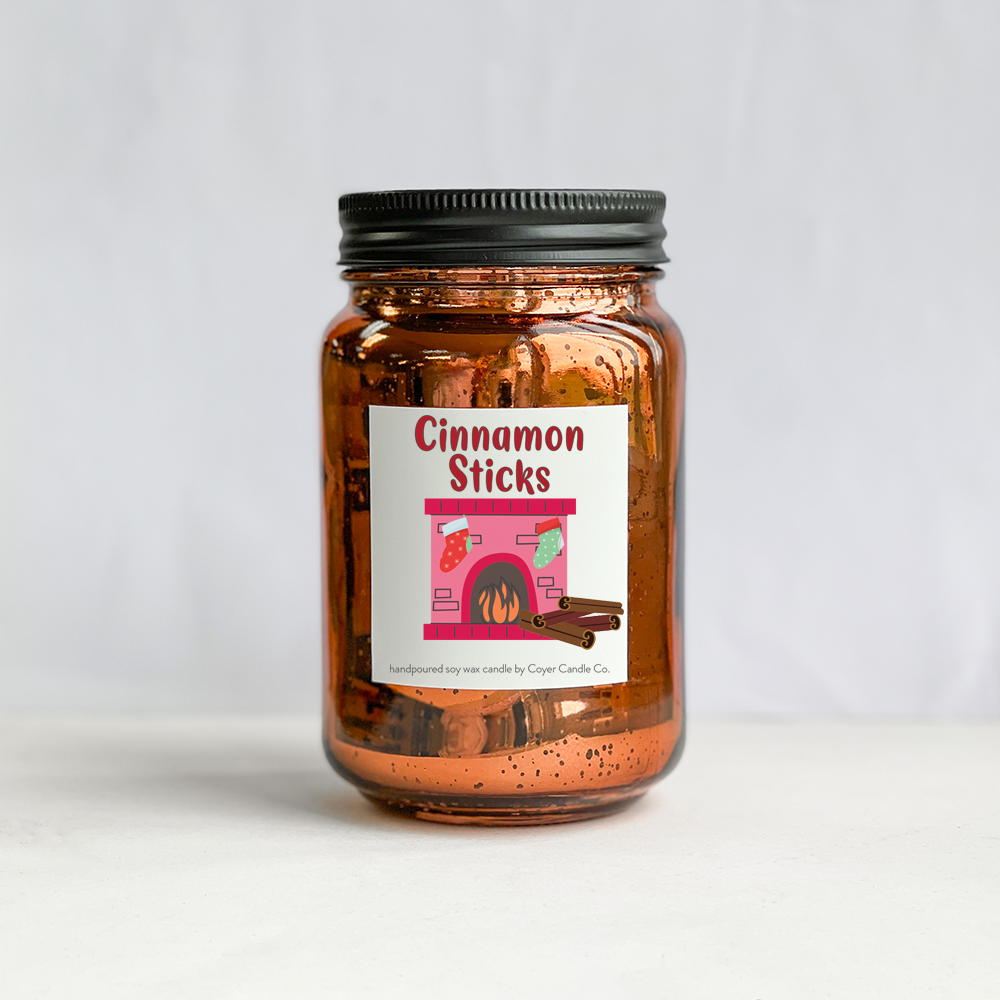 16 oz Glimmery Speckled Pint Jar Candles - Winter Collection