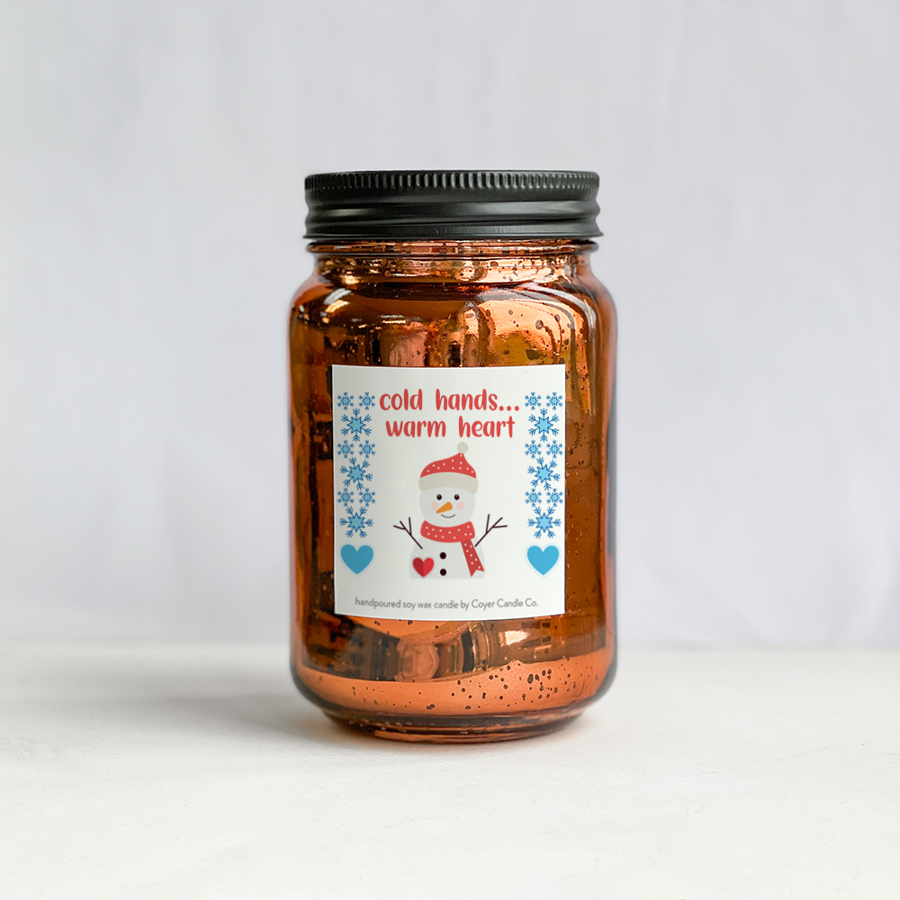 16 oz Glimmery Speckled Pint Jar Candles - Winter Collection