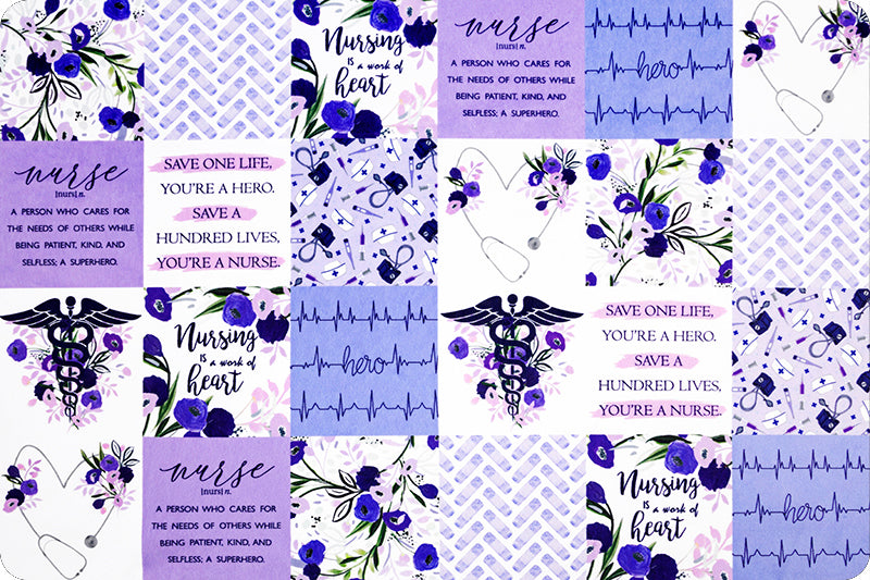 Stacey Halligan - Custom 2x Adult Throws Iris Nurse Print with snow hide backing.