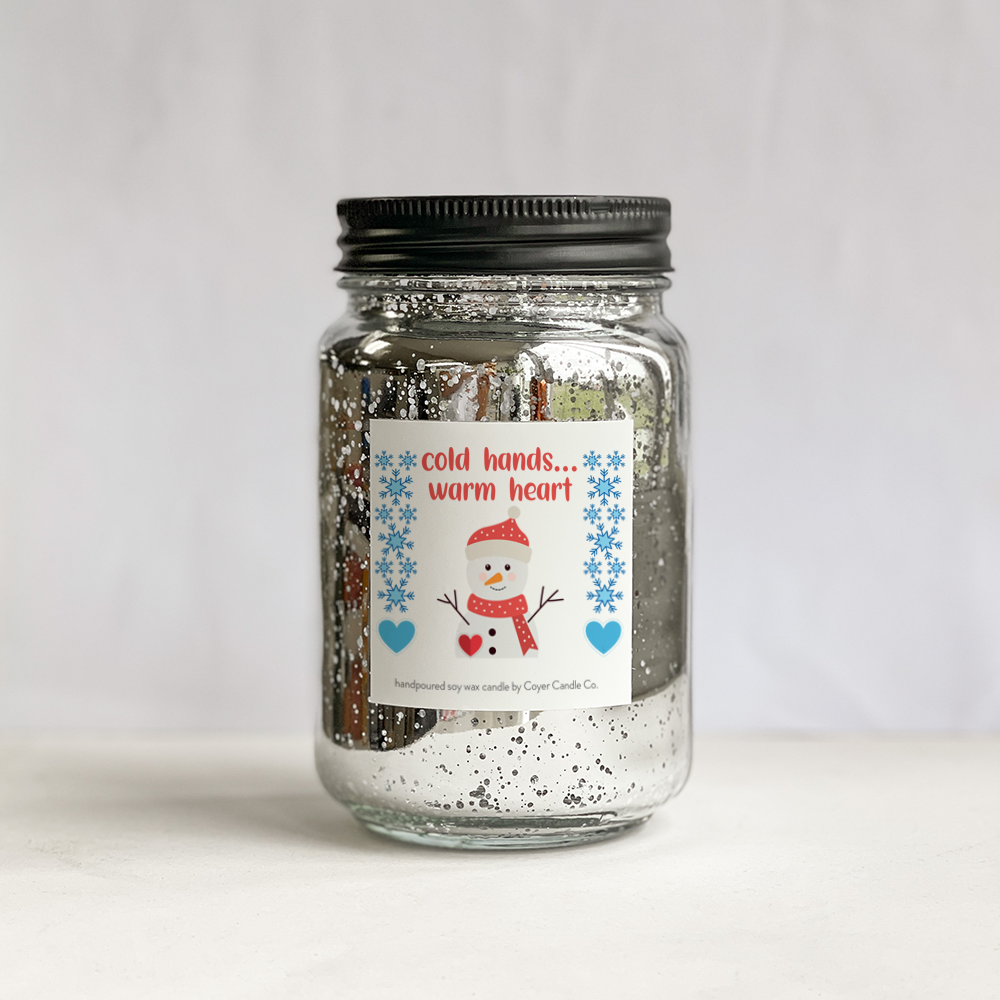 16 oz Glimmery Speckled Pint Jar Candles - Winter Collection