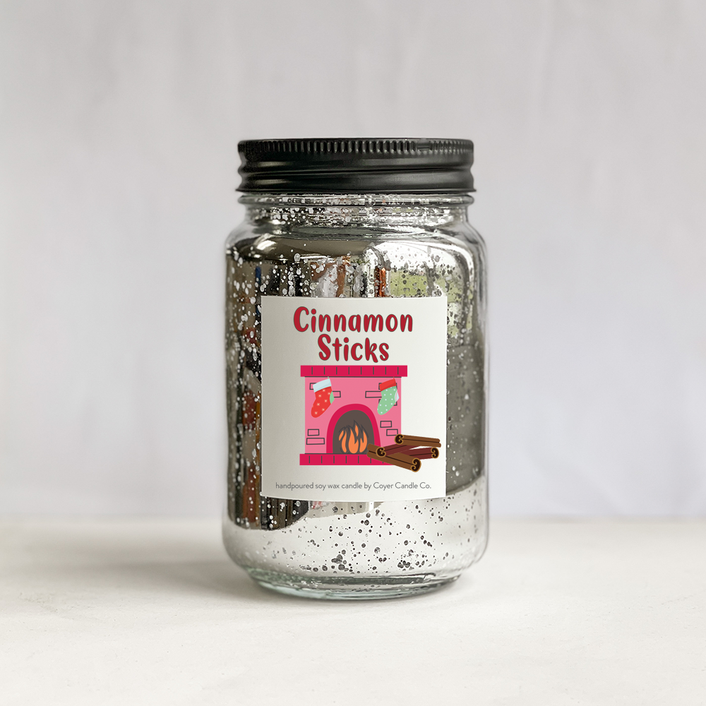16 oz Glimmery Speckled Pint Jar Candles - Winter Collection