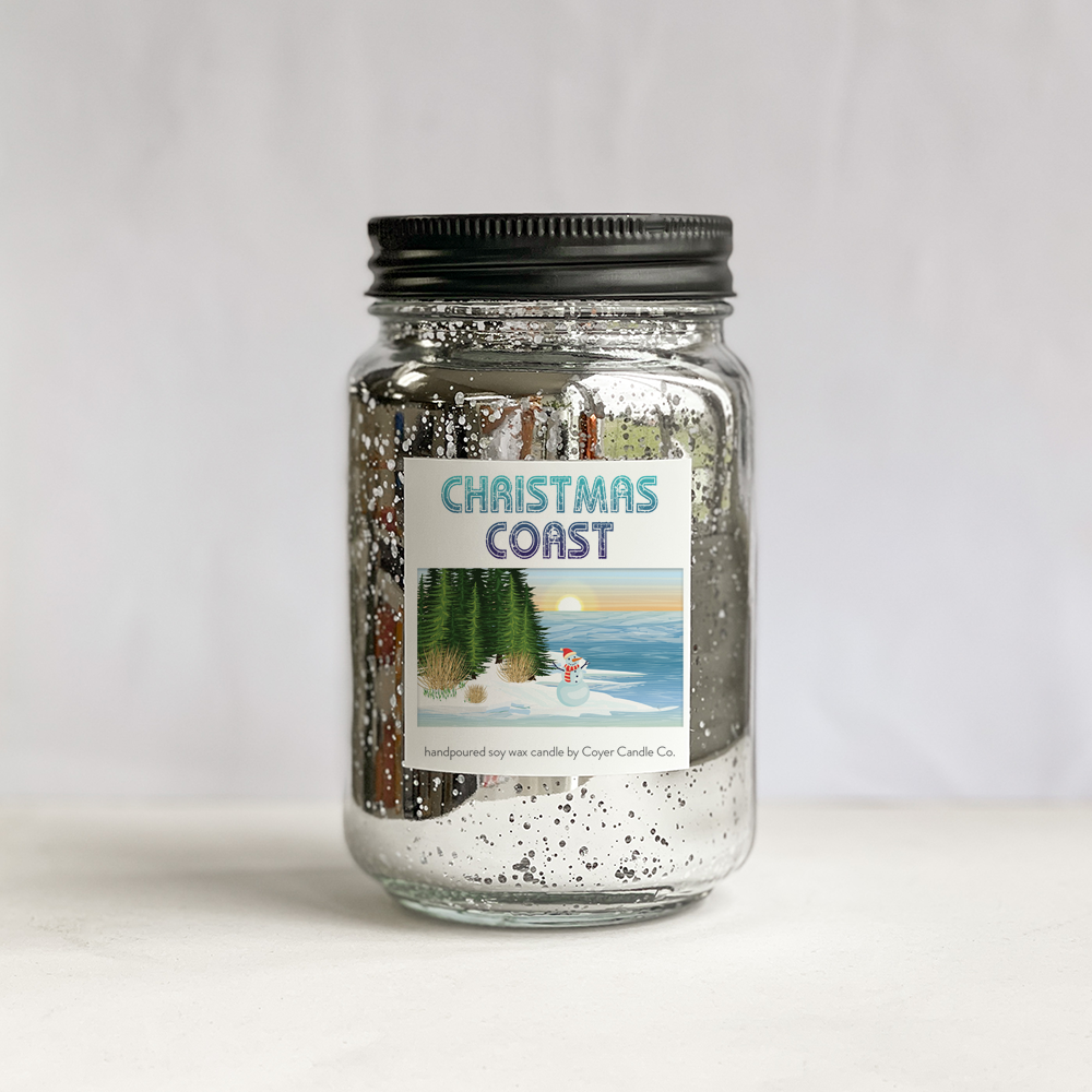 16 oz Glimmery Speckled Pint Jar Candles - Winter Collection