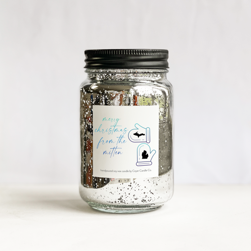 16 oz Glimmery Speckled Pint Jar Candles - Winter Collection