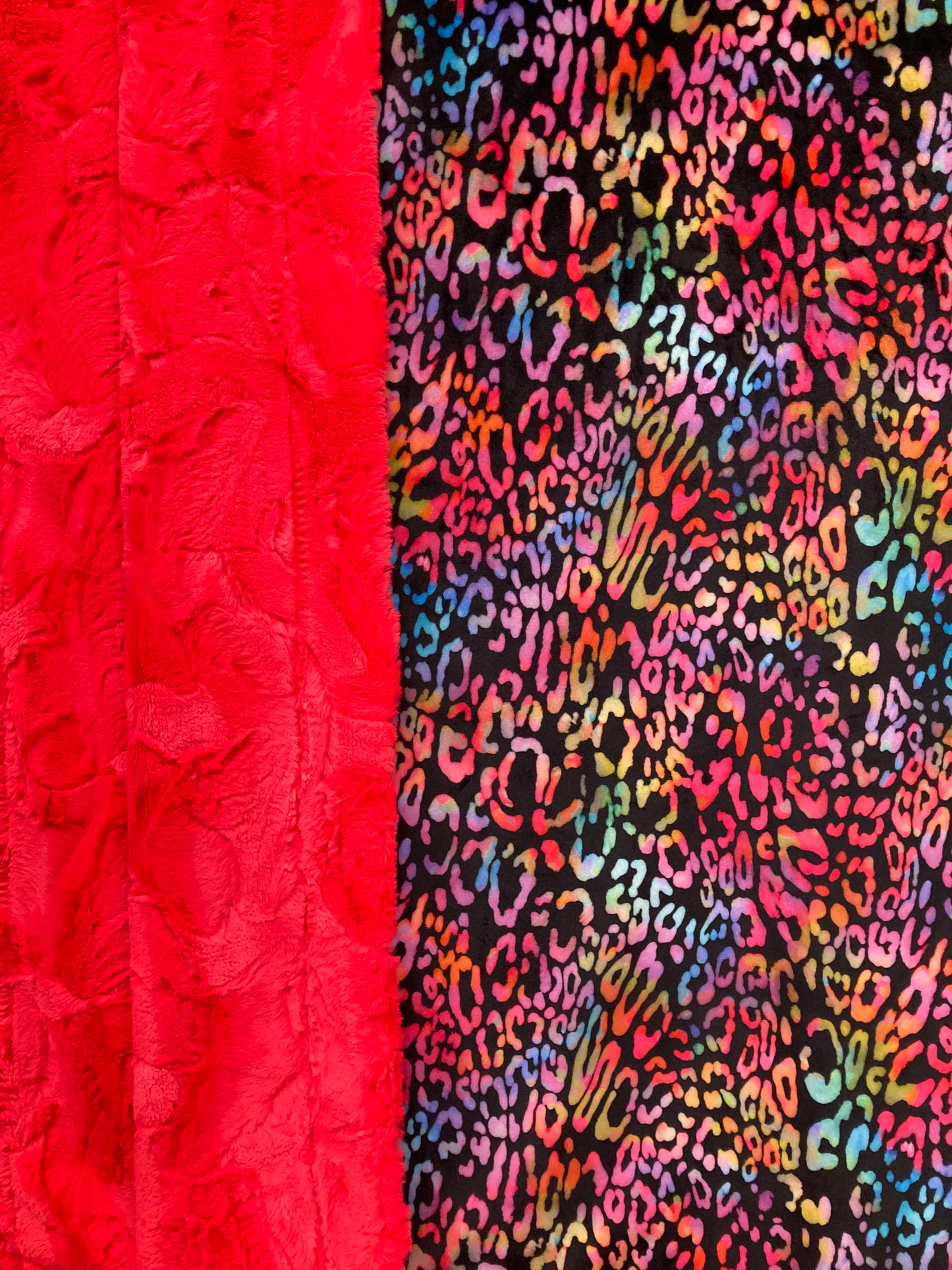 Rainbow Leopard Print with Neon Fierce Hide