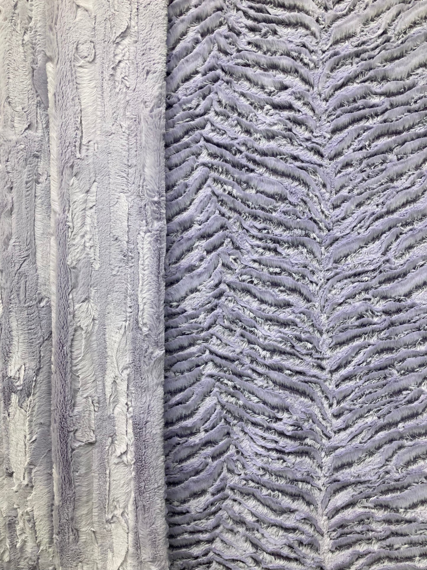 Iris Frosted Zebra with Lavender Willow Blanket