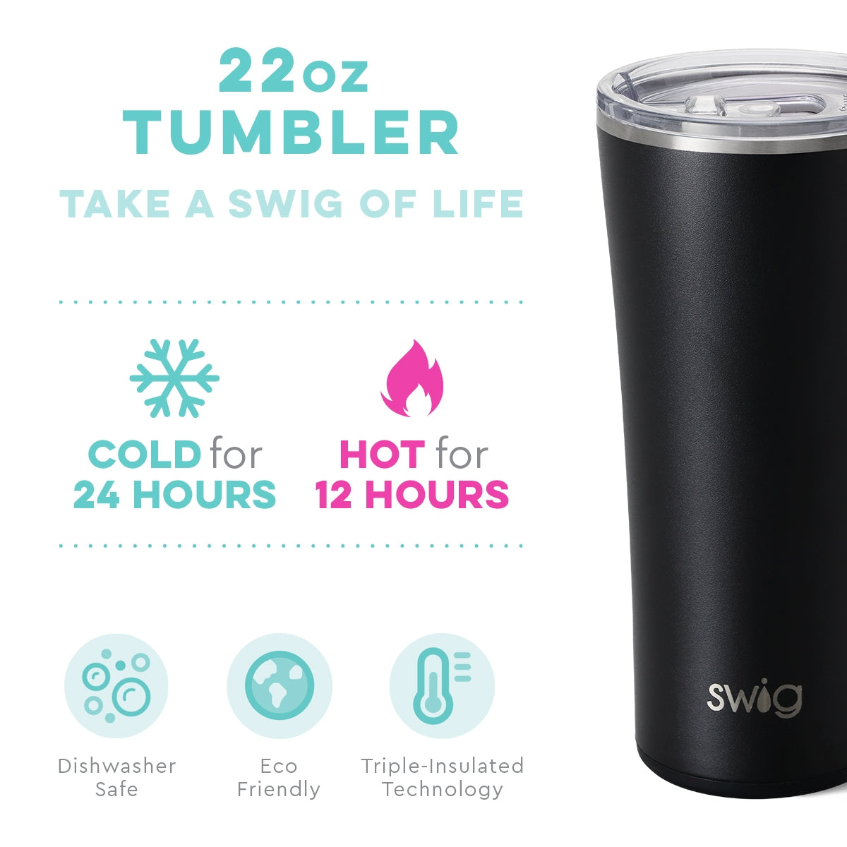 Matte Black Tumbler (22oz)