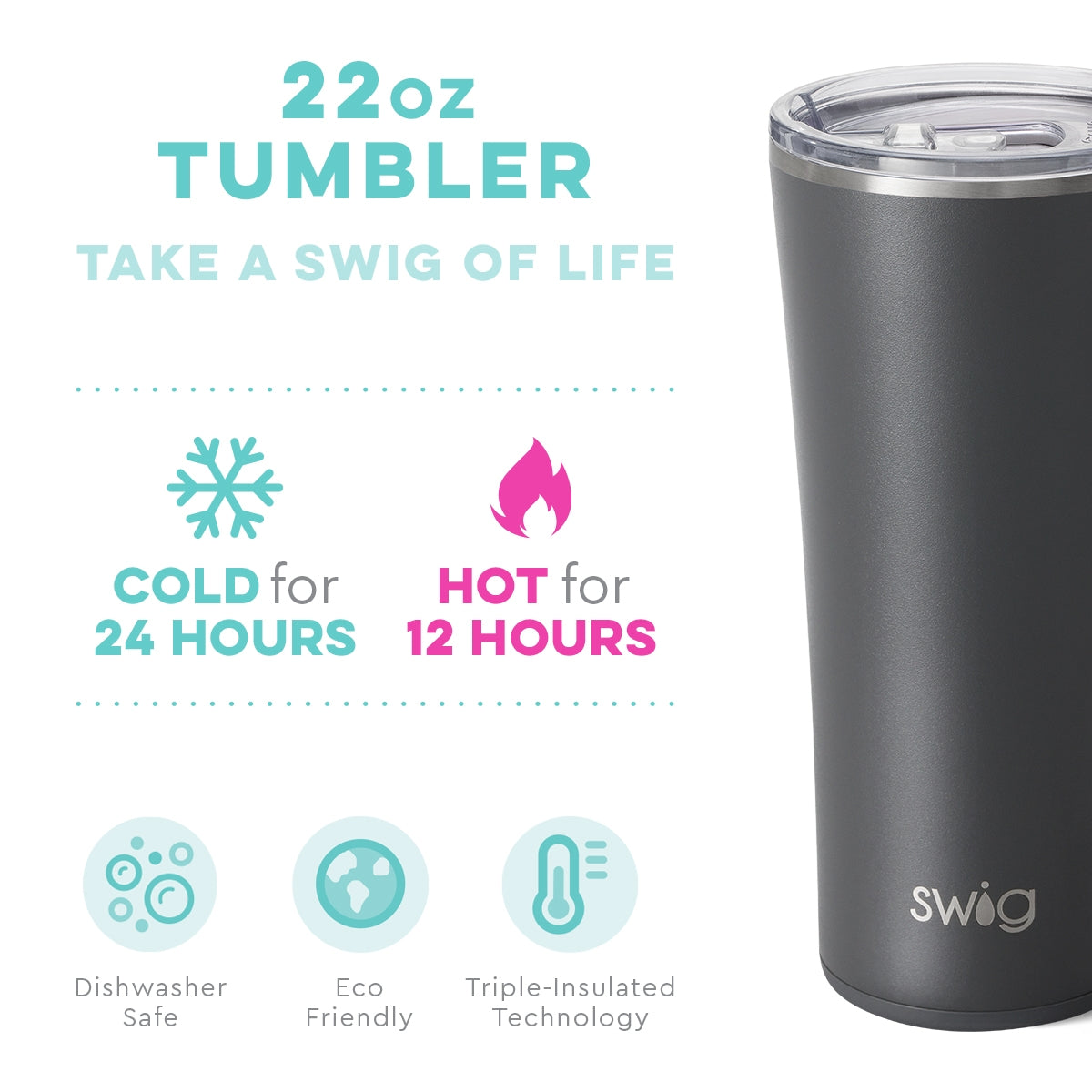 Matte Grey Tumbler (22oz)