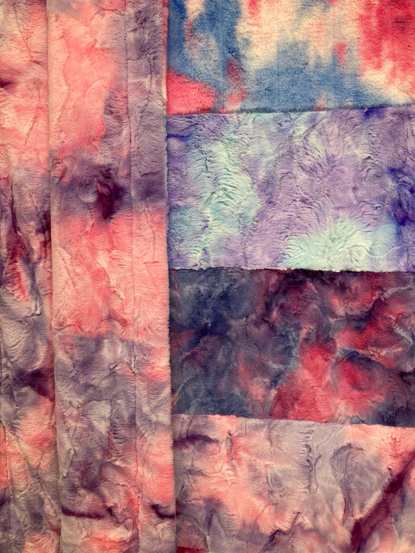 Unicorn Sorbet Inspired Strip Blanket