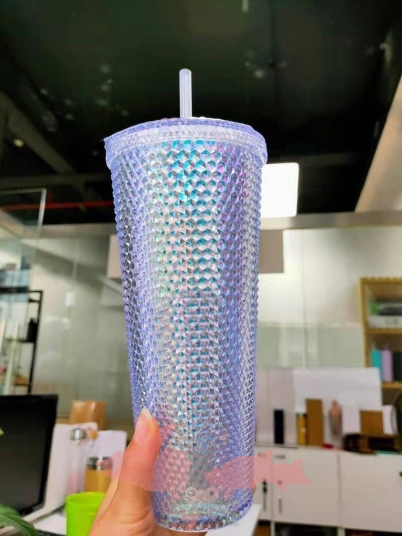 Studded Tumbler - Mermaid Silver Iridescent