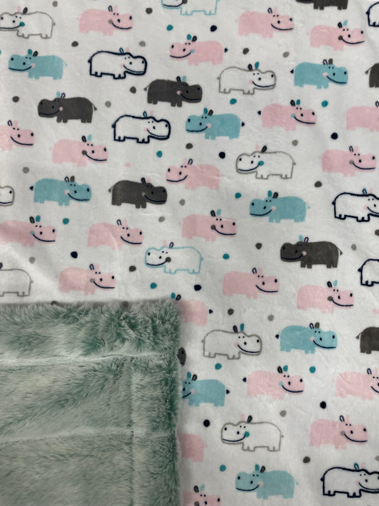 Cheri Pyncheon- Cuddle Hippos/ Agave frosted koala, Cuddle pink Giraffe luxe
