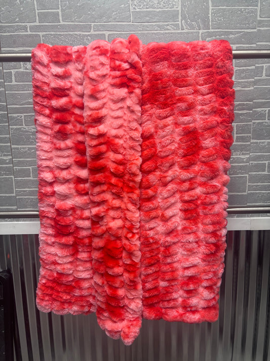 Oversized Adult Throw Red Dreamy Bunny Sharpei luxe