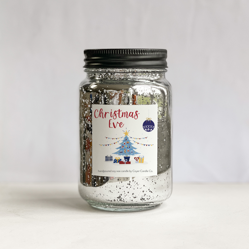 16 oz Glimmery Speckled Pint Jar Candles - Winter Collection
