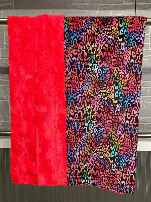 Rainbow Leopard Print with Neon Fierce Hide