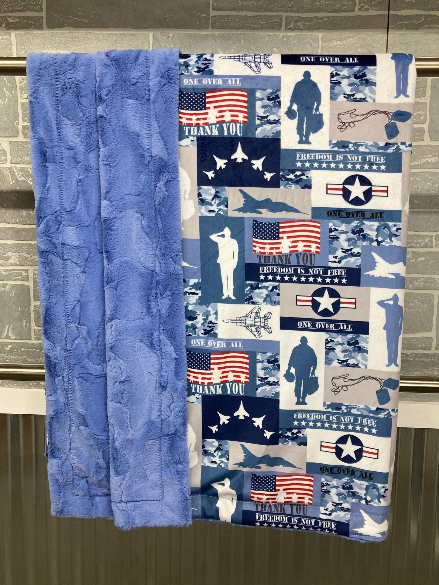 US Air Force with Cornflower Hide Backing