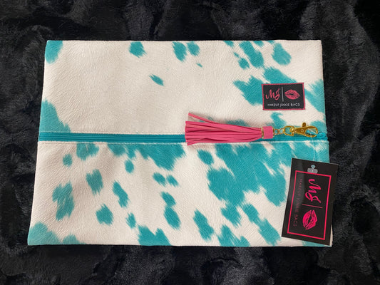 Bonnie and Hide Turquoise Make-up Junkie Bag