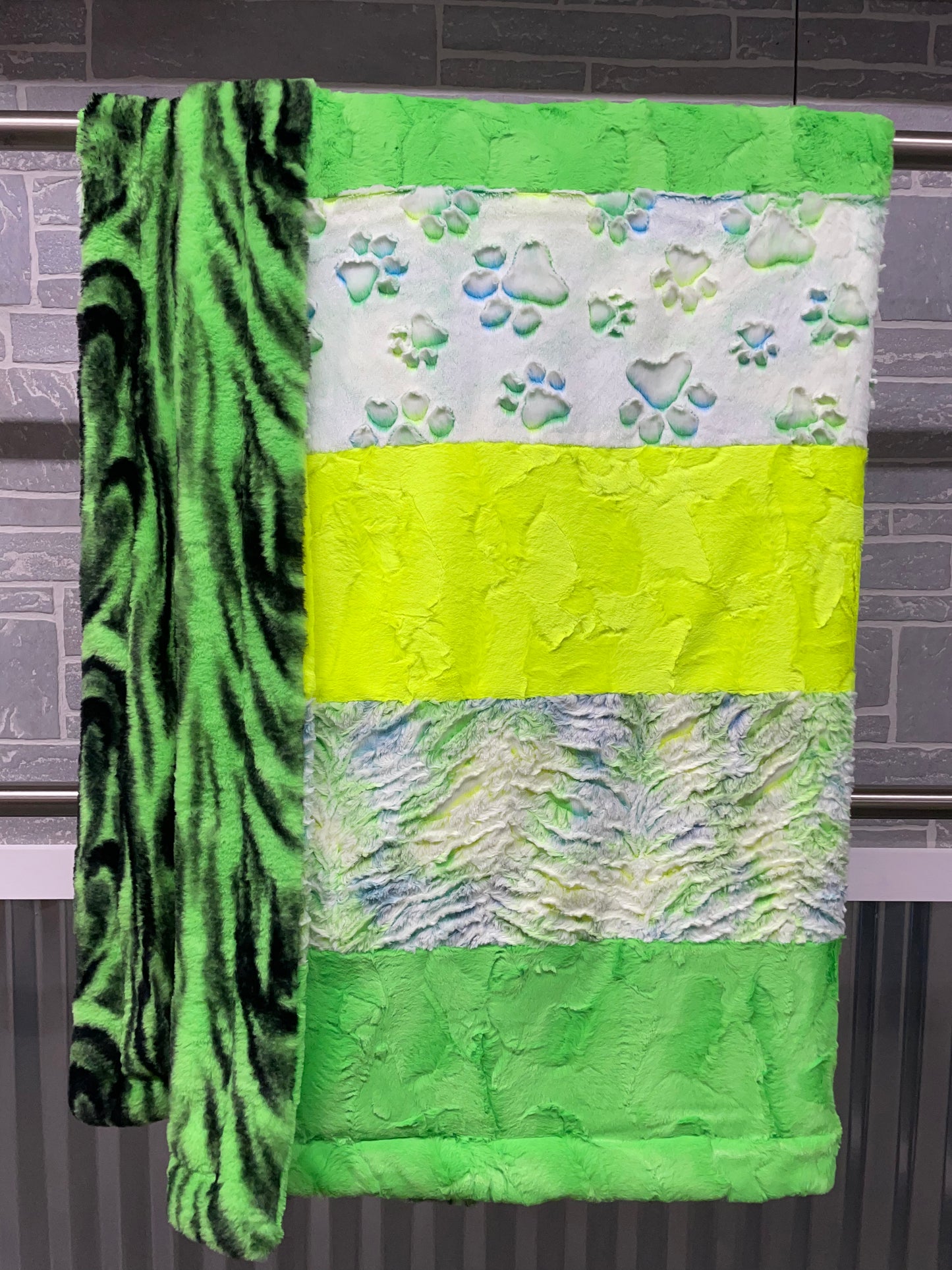 Parakeet Prism Paws Strip Blanket