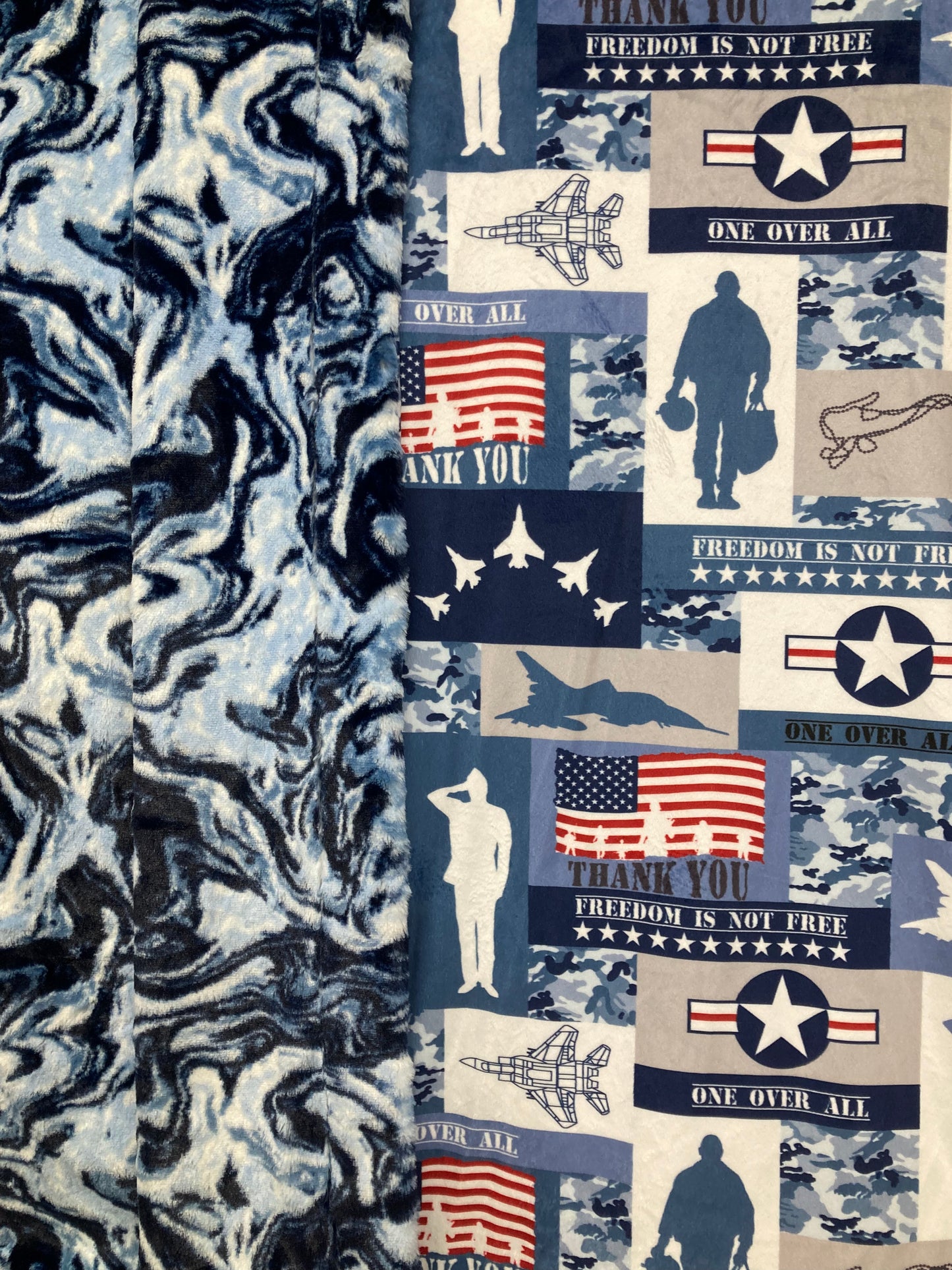 US Air Force Print with Dusty Blue Limestone