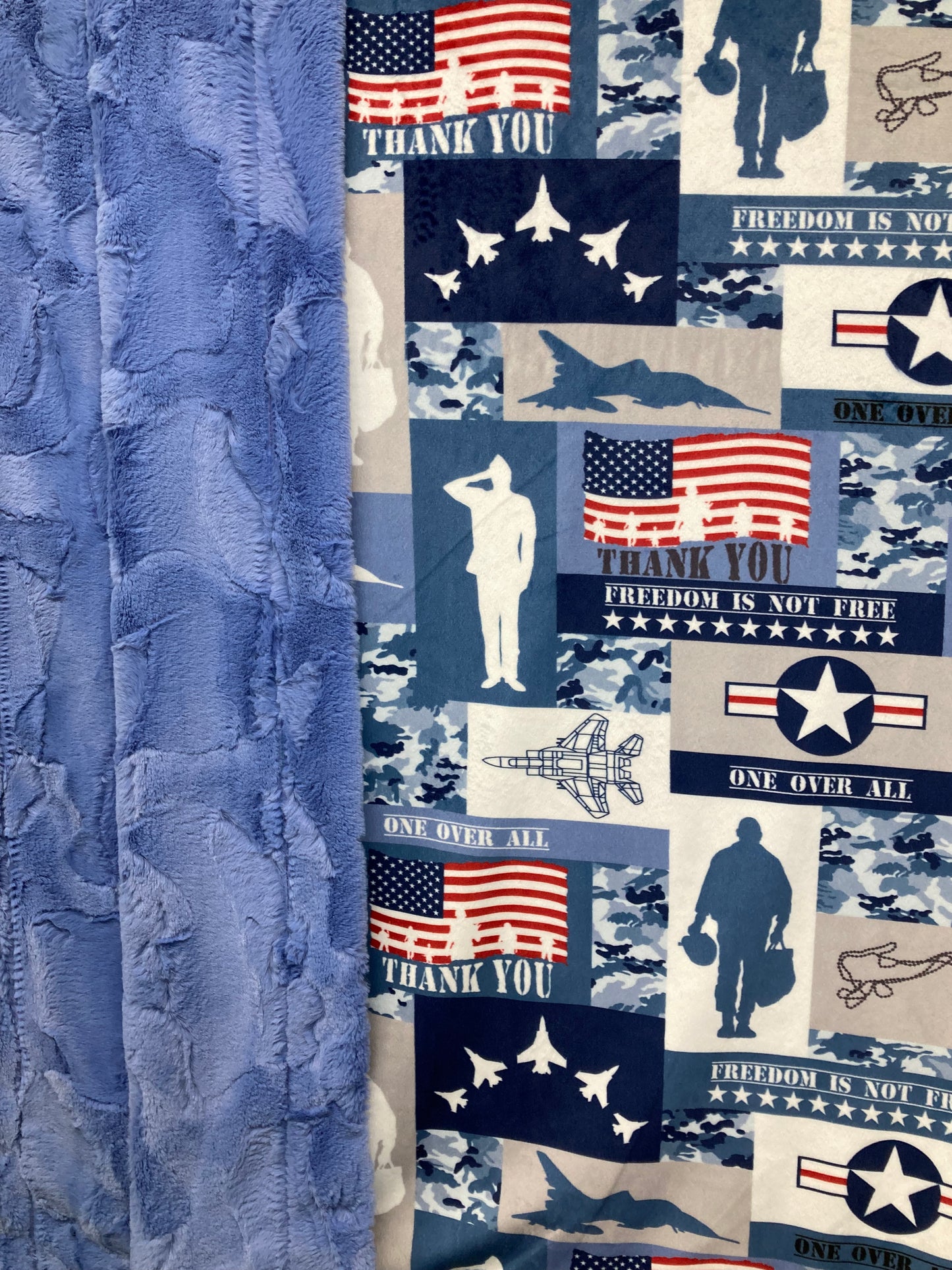 US Air Force with Cornflower Hide Backing