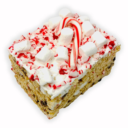 Jumbo Peppermint Bark Rice Krispie Treat