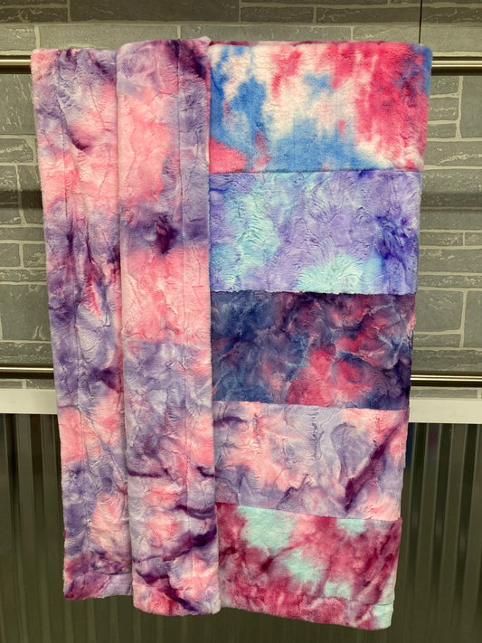 Unicorn Sorbet Inspired Strip Blanket