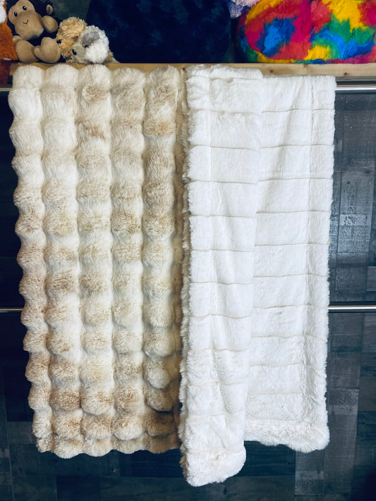 Tracie Young-Adult Latte Pom Pom/ Crema Sherbet backing